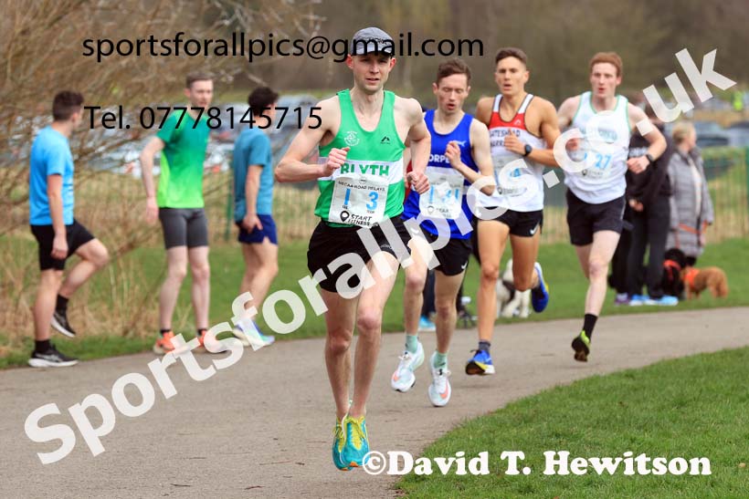 Senior and Veteran Men in the 2024 NECAA Road Relays Champs., Hetton Lyons Country Park, Hetton le Hole, County Durham. Photo: David T. Hewitson/Sports for All Pics